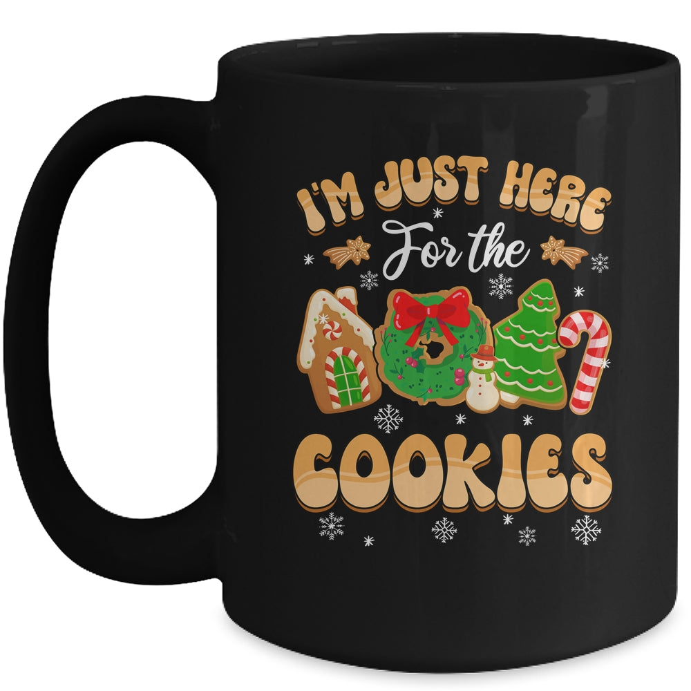 I'm Just Here For The Cookies Funny Xmas Meme Cute Christmas Mug | siriusteestore