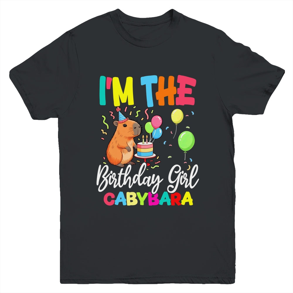 I'm The Birthday Girl Capybara Girl Bday Party Family Youth Shirt | siriusteestore