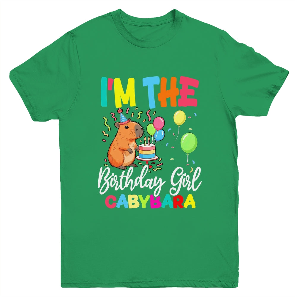 I'm The Birthday Girl Capybara Girl Bday Party Family Youth Shirt | siriusteestore