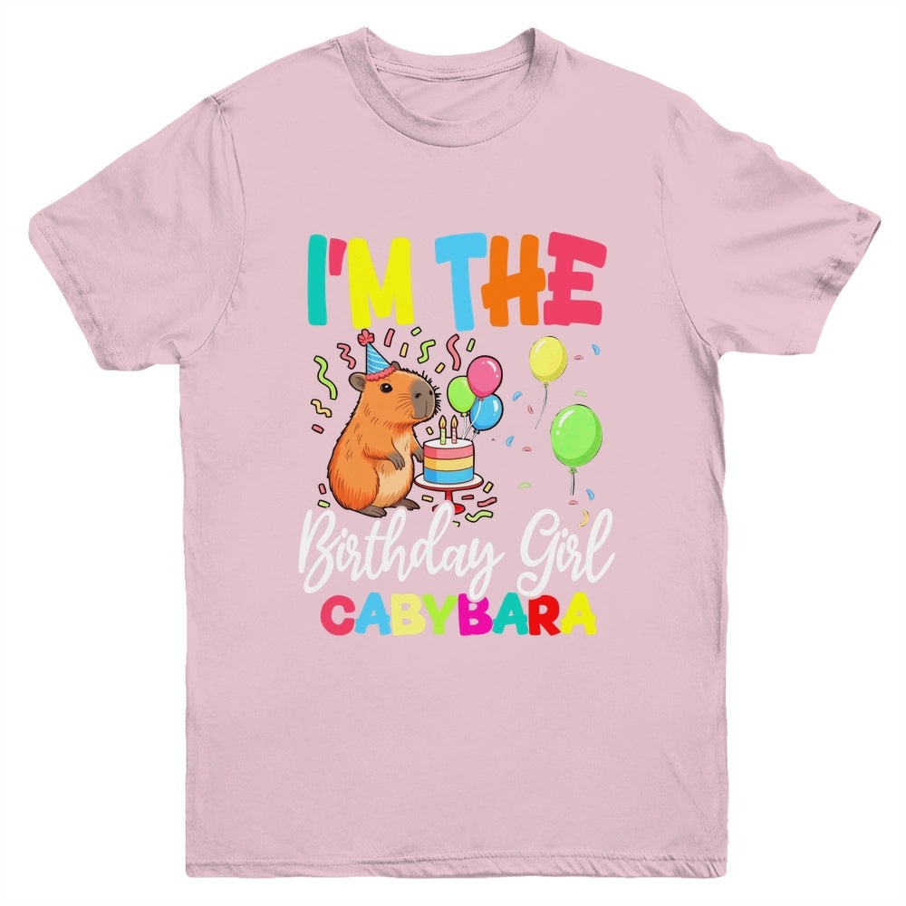 I'm The Birthday Girl Capybara Girl Bday Party Family Youth Shirt | siriusteestore