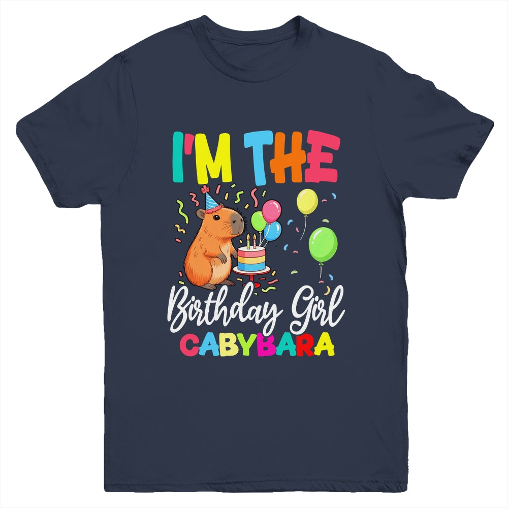 I'm The Birthday Girl Capybara Girl Bday Party Family Youth Shirt | siriusteestore