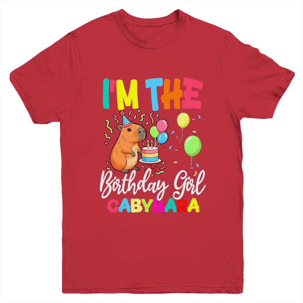 I'm The Birthday Girl Capybara Girl Bday Party Family Youth Shirt | siriusteestore