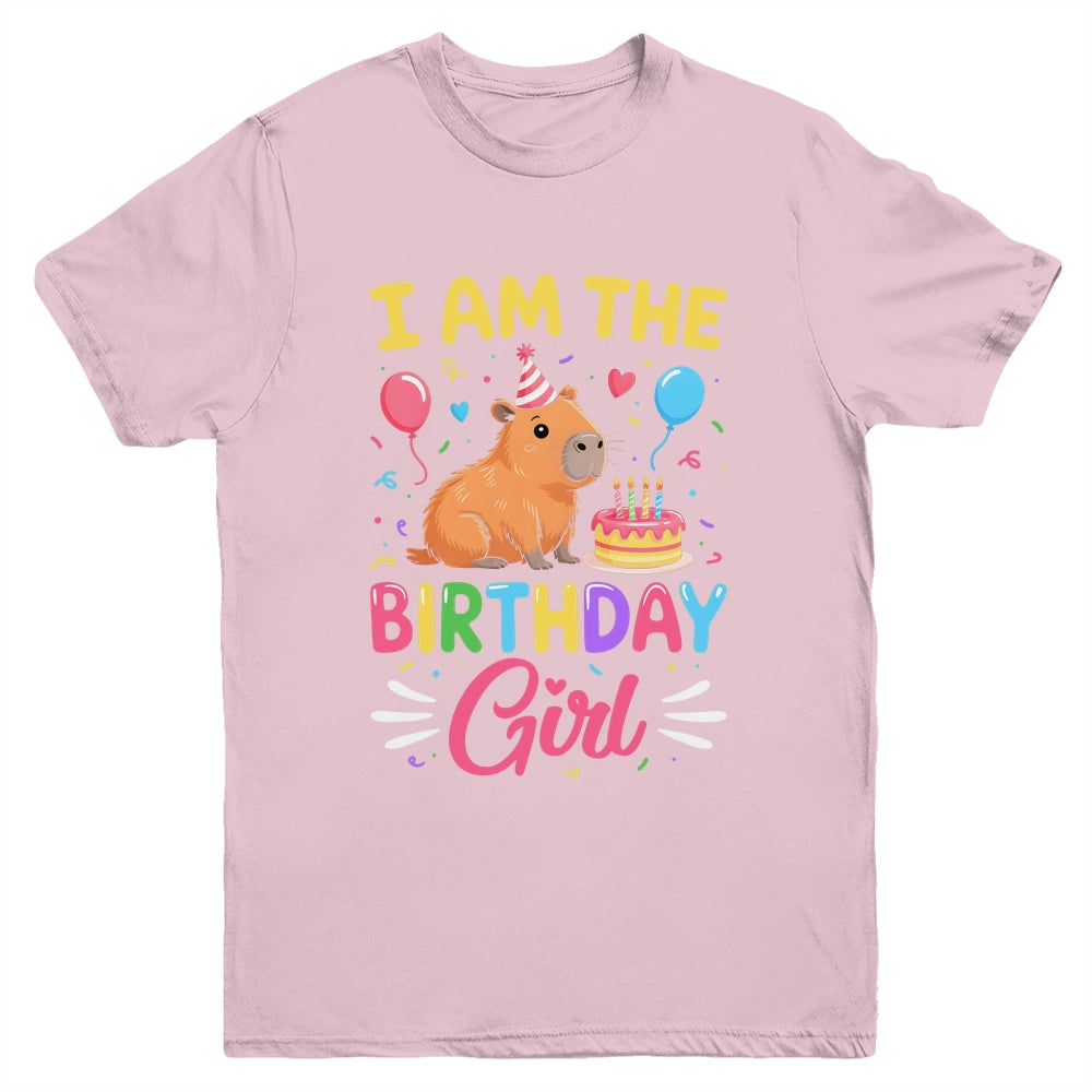 I'm The Birthday Girl Cute Capybara Bday Family Matching Youth Shirt | siriusteestore