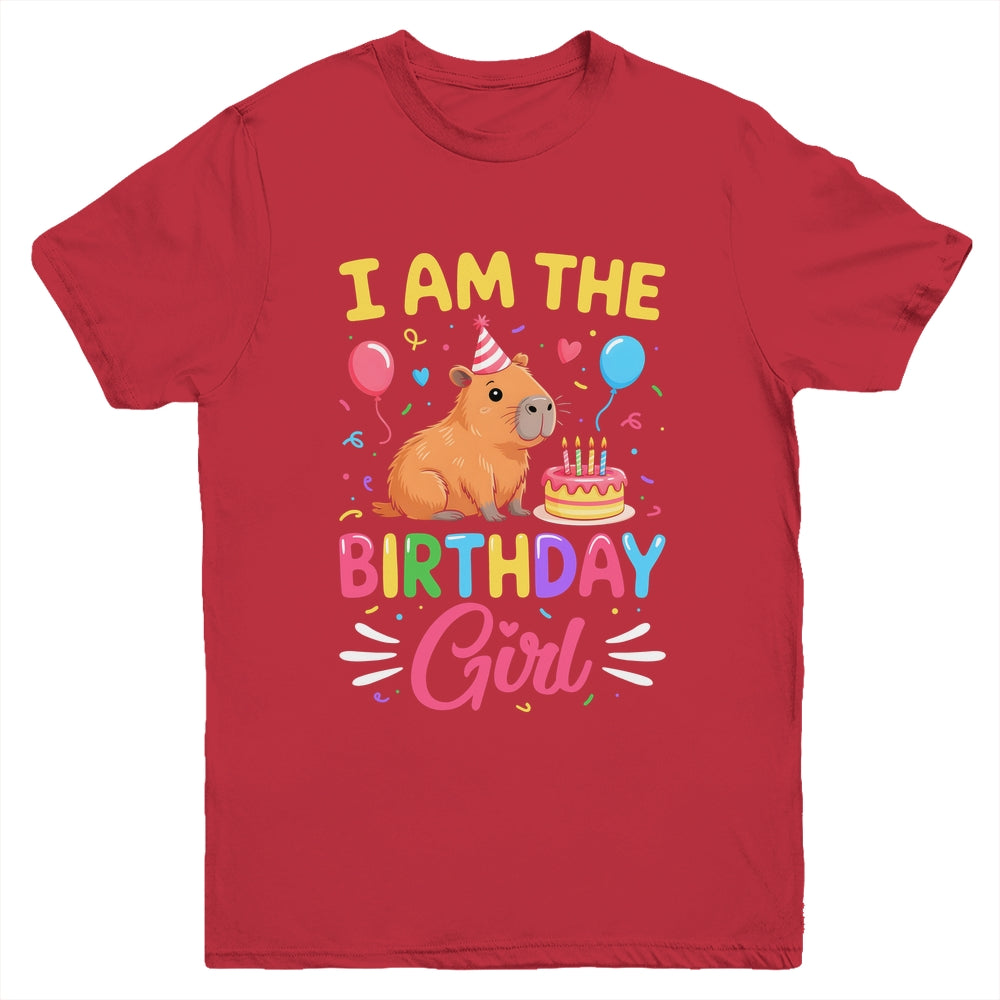 I'm The Birthday Girl Cute Capybara Bday Family Matching Youth Shirt | siriusteestore