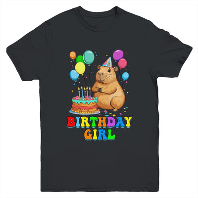 It's My Birthday Girl Capybara Lovers Capy Birthday Party Youth Shirt | siriusteestore