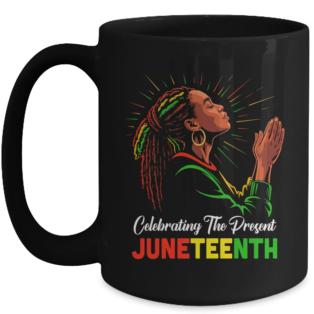Juneteenth Celebrating The Present Black African Women Mug | siriusteestore
