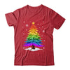 LGBT Flag Christmas Tree Merry Xmas Gay LGBT Pride Rainbow Shirt & Sweatshirt | siriusteestore