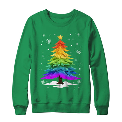 LGBT Flag Christmas Tree Merry Xmas Gay LGBT Pride Rainbow Shirt & Sweatshirt | siriusteestore