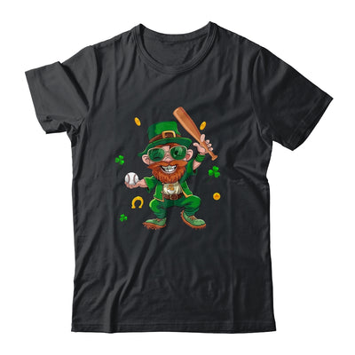 Leprechaun Playing Baseball St Patricks Day Sport Mens Boys Shirt & Hoodie | siriusteestore