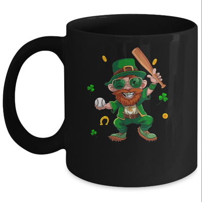 Leprechaun Playing Baseball St Patricks Day Sport Mens Boys Mug | siriusteestore