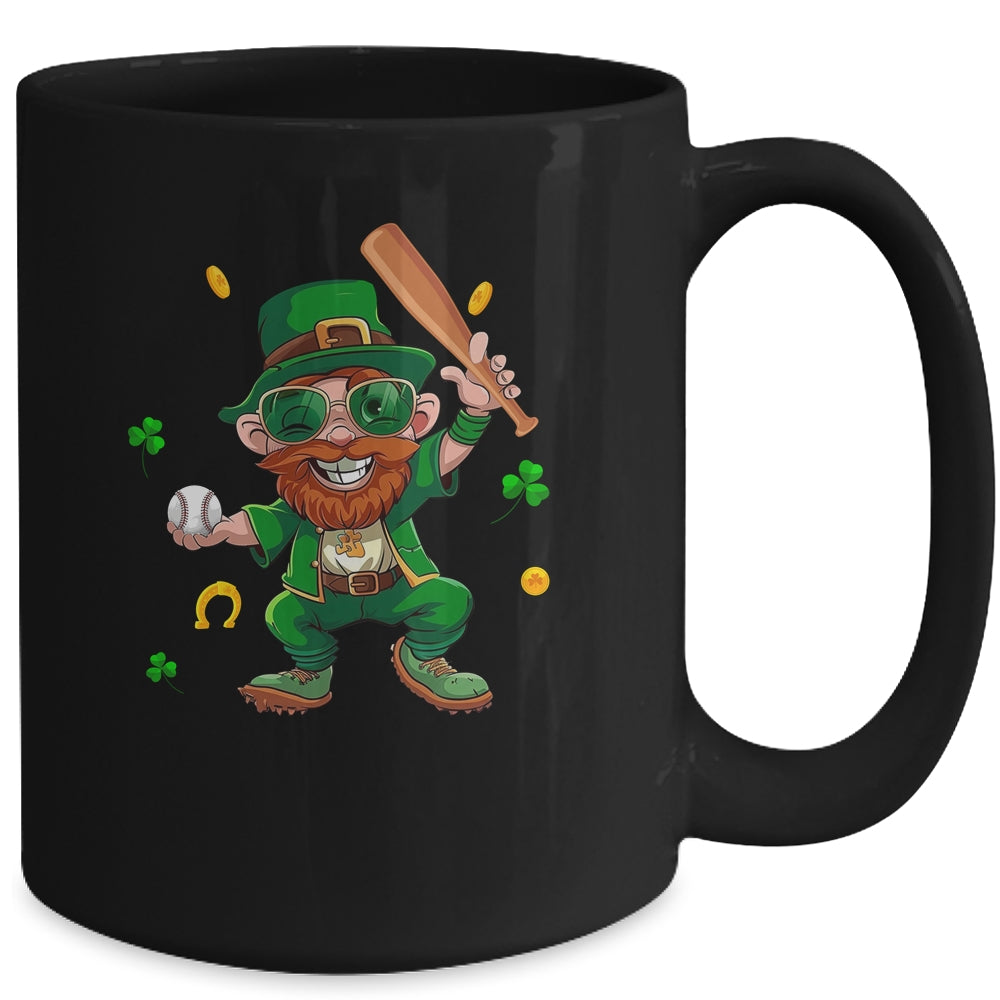 Leprechaun Playing Baseball St Patricks Day Sport Mens Boys Mug | siriusteestore