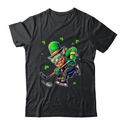 Leprechaun Playing Hockey St Patricks Day Sport Mens Boys Shirt & Hoodie | siriusteestore