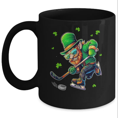 Leprechaun Playing Hockey St Patricks Day Sport Mens Boys Mug | siriusteestore