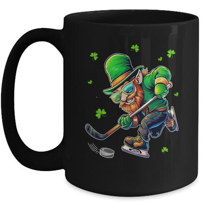 Leprechaun Playing Hockey St Patricks Day Sport Mens Boys Mug | siriusteestore