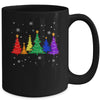 Merry Christmas LGBT Rainbow Flag Community Xmas Tree Gay Mug | siriusteestore