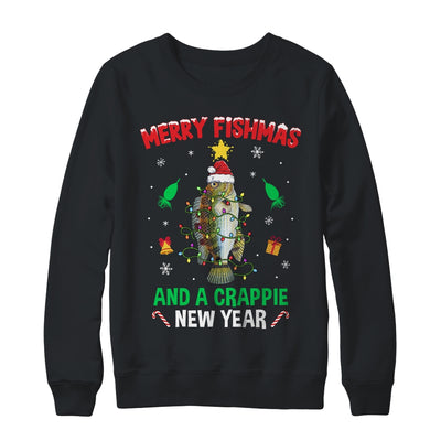 Merry Fishmas Crappie Christmas Tree Fishing Funny Xmas Shirt & Sweatshirt | siriusteestore