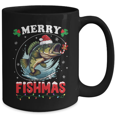 Merry Fishmas Fish Funny Fishing Christmas Dad Men Mug | siriusteestore