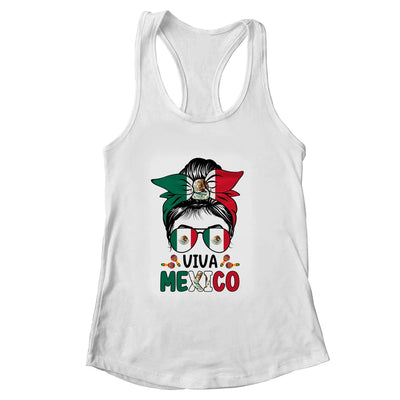 Mexican Independence Funny Viva Mexico Messy Bun Hair Shirt & Tank Top | siriusteestore