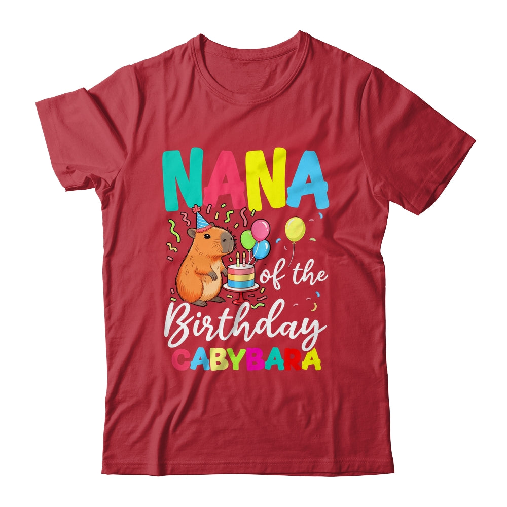 Nana Of The Birthday Capybara Girl Bday Party Family Shirt & Hoodie | siriusteestore