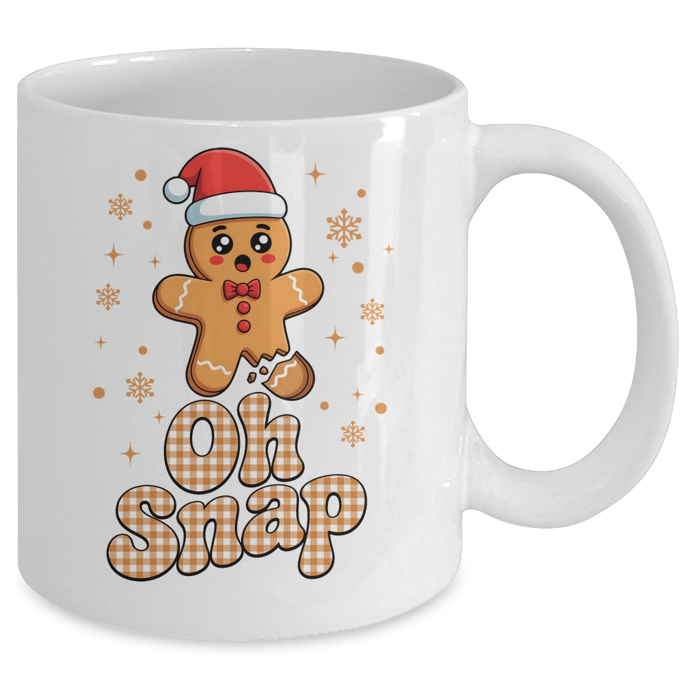 Oh Snap Christmas Gingerbread Man Cute Cookie Baking Team Mug | siriusteestore
