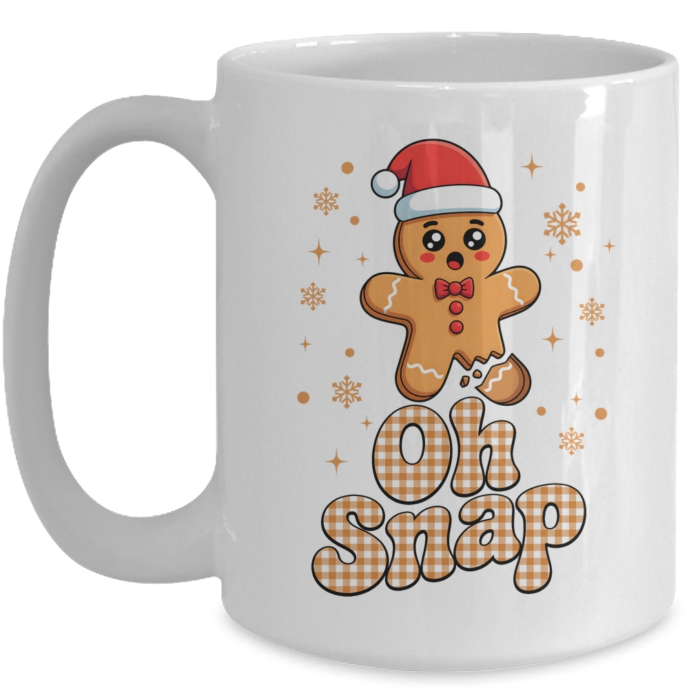 Oh Snap Christmas Gingerbread Man Cute Cookie Baking Team Mug | siriusteestore