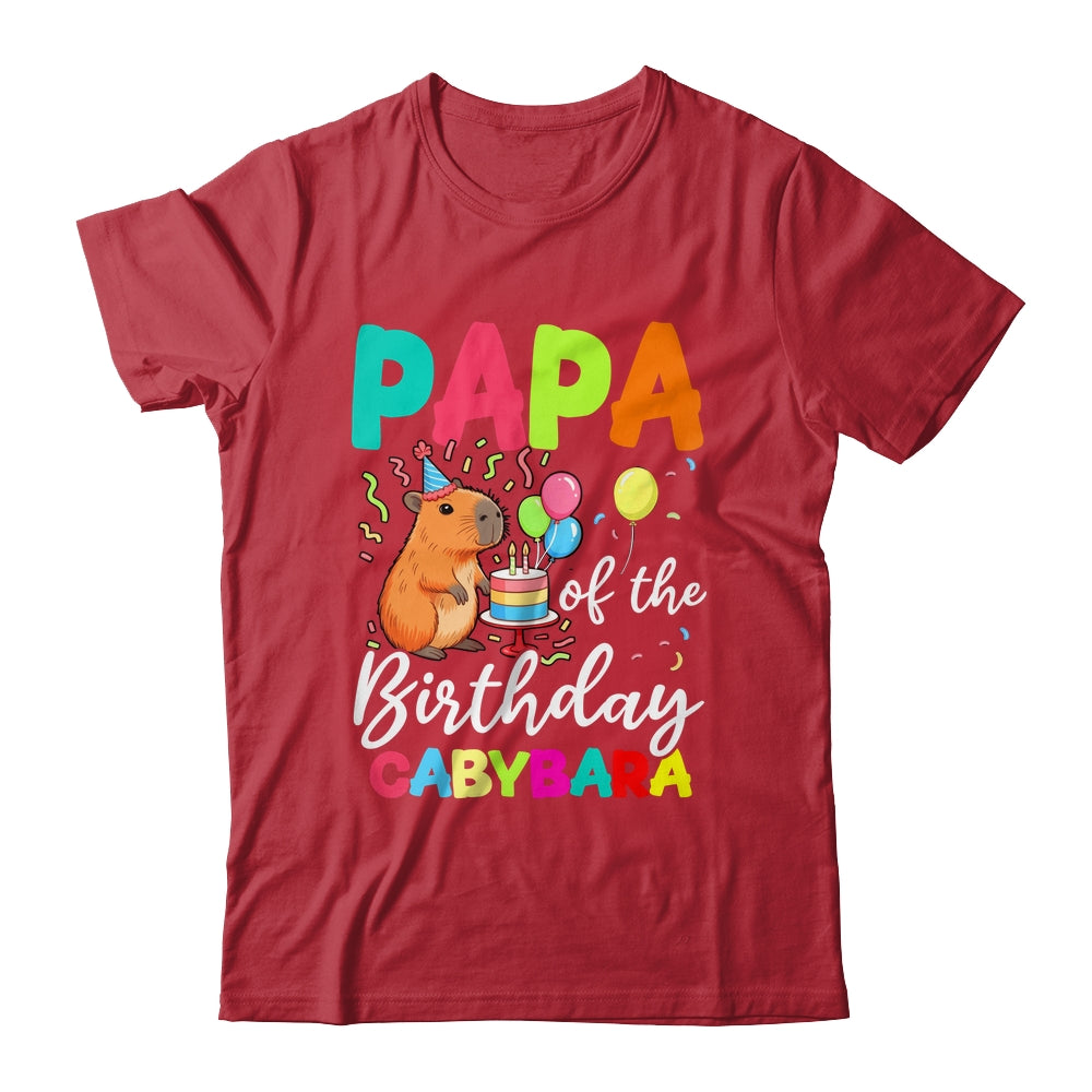 Papa Of The Birthday Capybara Girl Bday Party Family Shirt & Hoodie | siriusteestore