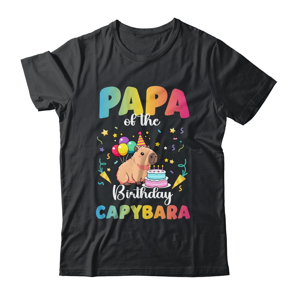 Papa Of The Birthday Girl Capybara Bday Party Family Shirt & Hoodie | siriusteestore