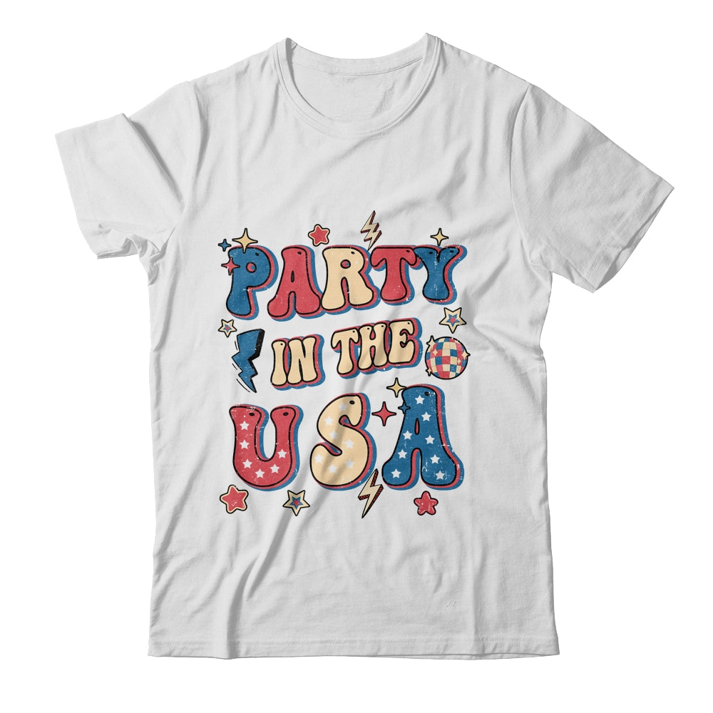 Party In The USA 4th Of July Independence Day USA Groovy Shirt & Tank Top | siriusteestore
