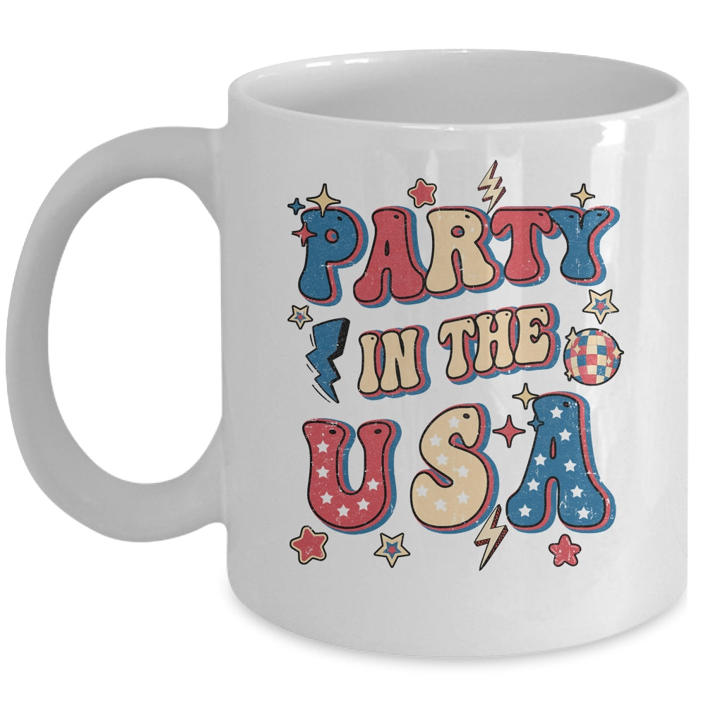 Party In The USA 4th Of July Independence Day USA Groovy Mug | siriusteestore