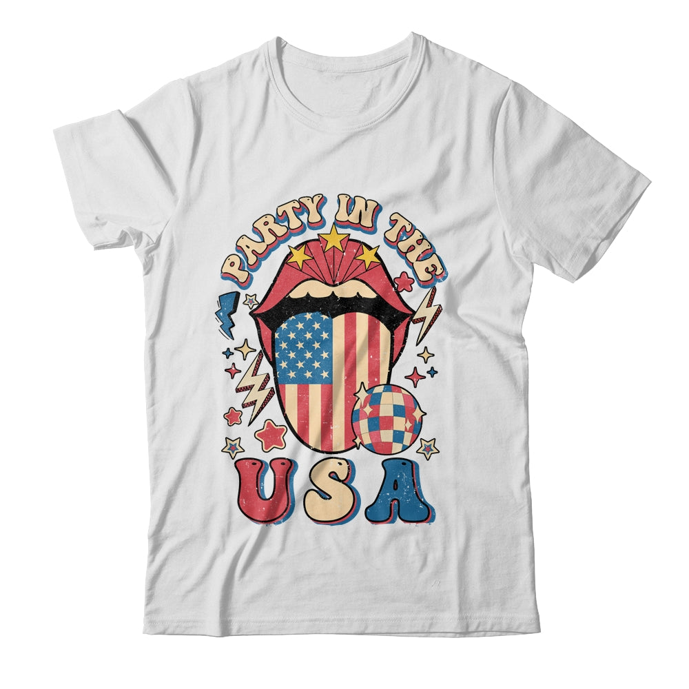 Party In The USA Retro America 4th Of July Women Girl Shirt & Tank Top | siriusteestore