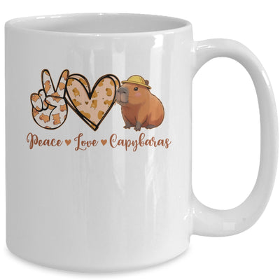 Peace Love Capybara Meme Capy Lover Kawaii Amine Kids Youth Mug | siriusteestore