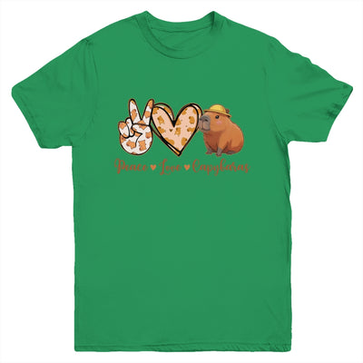 Peace Love Capybara Meme Capy Lover Kawaii Amine Kids Youth Youth Shirt | siriusteestore