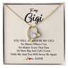 Forever Love Necklace 18K Yellow Gold Finish | Personalized Gigi Necklace From Grandkids Granddaughter Grandson You Will Always Be My Gigi Birthday Mothers Day Christmas Customized Gift Box Message Card | siriusteestore