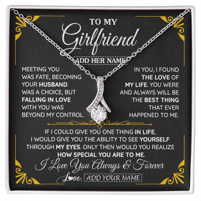 Alluring Beauty Necklace 14K White Gold Finish | 1 | Personalized Jewelry To My Girlfriend Necklace Metting You Gift For Girlfriend Romantic Birthday Gifts Valentines Christmas Custom Gift Box Message Card | https://siriusteestore.