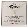 Alluring Beauty Necklace 18K Yellow Gold Finish | Personalized Mamaw Necklace From Grandkids Granddaughter Grandson You Will Always Be My Mamaw Birthday Mothers Day Christmas Customized Gift Box Message Card | siriusteestore
