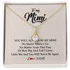 Alluring Beauty Necklace 18K Yellow Gold Finish | Personalized Mimi Necklace From Grandkids Granddaughter Grandson You Will Always Be My Mimi Birthday Mothers Day Christmas Customized Gift Box Message Card | siriusteestore
