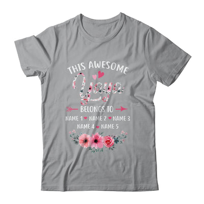 Personalized This Awesome Yaya Belongs To Custom Kids Name Floral Yaya Mothers Day Birthday Christmas Shirt & Tank Top | siriusteestore