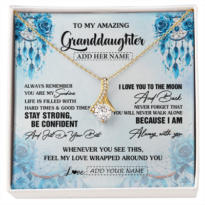 Alluring Beauty Necklace 18K Yellow Gold Finish | 1 | Personalized To My Amazing Granddaughter Necklace From Grandma Grandpa Dream Catcher It A Big Hug Granddaughter Birthday Gifts Christmas Gift Box Message Card | https://siriusteestore.