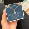 Alluring Beauty Necklace 18K Yellow Gold Finish | Personalized To My Beautiful Future Mother In Law Necklace from Son In Law Thank You Mother In Law Jewelry Birthday Wedding Day Customized Box Message Card | siriusteestore