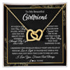 Interlocking Hearts Necklace 18K Yellow Gold Finish | Personalized To My Beautiful Girlfriend Necklace From Boyfriend Feel My Love For Her Girlfriend Birthday Valentines Day Christmas Customized Message Card | siriusteestore
