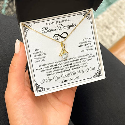 Alluring Beauty Necklace 18K Yellow Gold Finish | 2 | Personalized To My Beautiful Granddaughter Necklace Women Girls From Grandma Grandpa Love You Granddaughter Birthday Christmas Customized Gift Box Message Card | siriusteestore