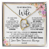 Forever Love Necklace 18K Yellow Gold Finish | 1 | Personalized To My Beautiful Wife Necklace From Husband My Life My Love Wife Birthday Anniversary Valentines Day Christmas Customized Gift Box Message Card | siriusteestore