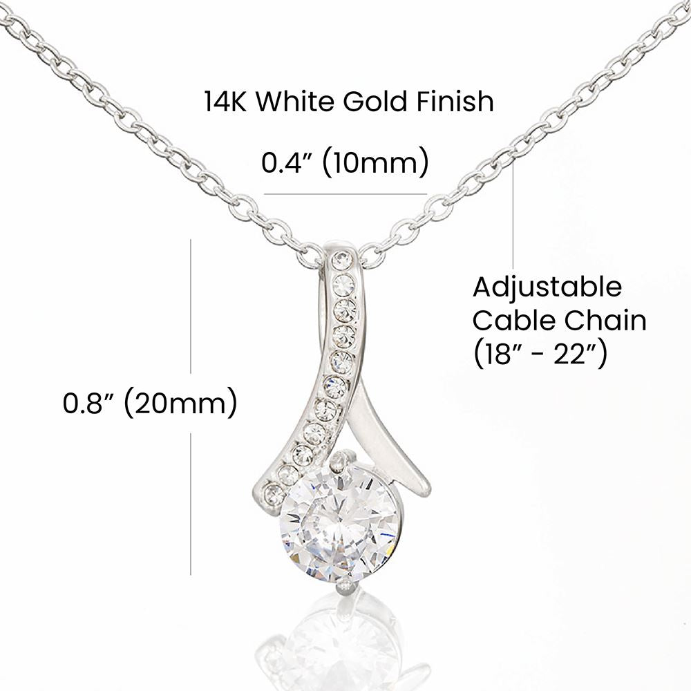 Alluring Beauty Necklace | Personalized To My Beautiful Wife Necklace From Husband You Are The Light Of My Life Soulmate Wife Birthday Valentines Day Customized Gift Box Message Card | siriusteestore