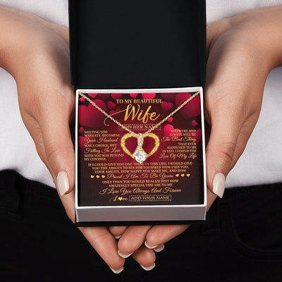 Alluring Beauty Necklace 18K Yellow Gold Finish | 2 | Personalized To My Beautiful Wife Necklace Gift From Husband Heartfelt Wedding Anniversary Valentines Day Wife Gifts Christmas Custom Gift Box Message Card | siriusteestore.myshopify