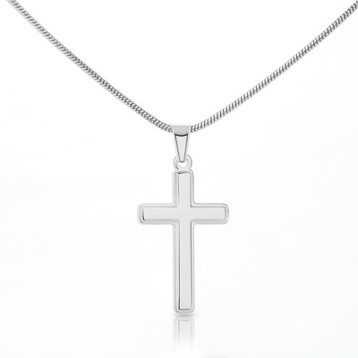 Stainless Cross Necklace Stainless Steel | 3 | Personalized To My Bonus Son Gifts Necklace From Stepmom Stepdad Never Forget How Much I Love You Stepson Birthday Gifts Christmas Gift Box Message Card | https://siriusteestore.