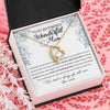 Forever Love Necklace 18K Yellow Gold Finish | Personalized To My Boyfriend's Mom Necklace You Have Raised A Solid Man Boyfriends Mom Mother's Day Birthday Pendant Jewelry Customized Gift Box Message Card | siriusteestore