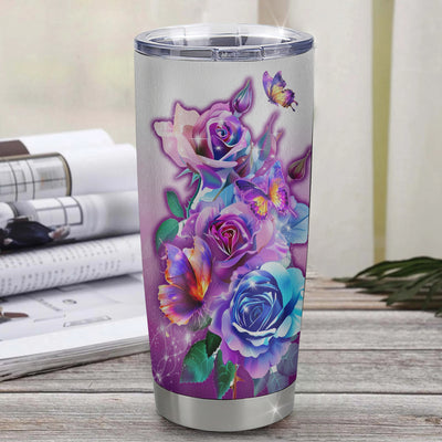 Personalized To My Daughter From Mom Dad Mother Stainless Steel Tumbler Cup Wherever Your Journey In Life Butterfly Daughter Birthday Graduation Christmas Travel Mug | siriusteestore