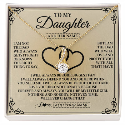 Alluring Beauty Necklace 18K Yellow Gold Finish | 1 | Personalized To My Daughter Gifts From Dad Daughter Birthday Gifts Jewelry For Women Father Pendant Necklace Christmas Custom Gift Box Message Card | https://siriusteestore.
