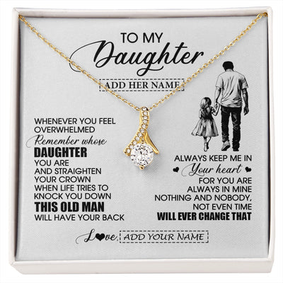Alluring Beauty Necklace 18K Yellow Gold Finish | 1 | Personalized To My Daughter Gifts Necklace From Dad Father Whenever Man Unique Birthday Gifts For Daughter Graduation Christmas Custom Gift Box Message Card | siriusteestore.myshopify