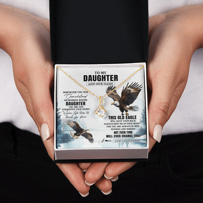 Alluring Beauty Necklace 18K Yellow Gold Finish | 2 | Personalized To My Daughter Gifts Necklace From Mom Dad Whenever Eagle Unique Birthday Gifts For Daughter Christmas Custom Keepsake Gift Box Message Card | https://siriusteestore.